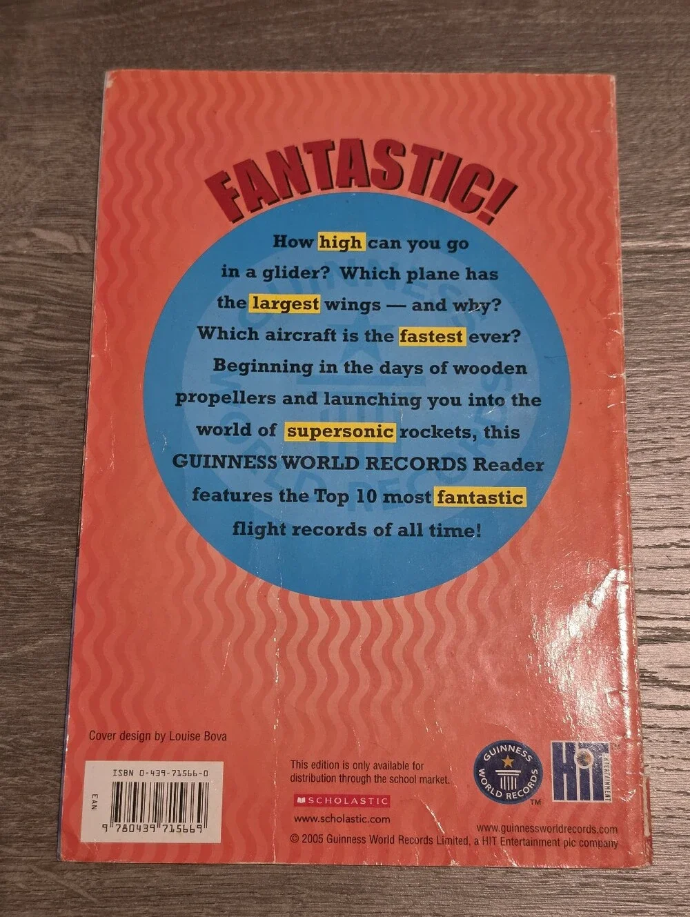 Guinness World Records Fantastic Flight Report Book Kids Learning Planes Air